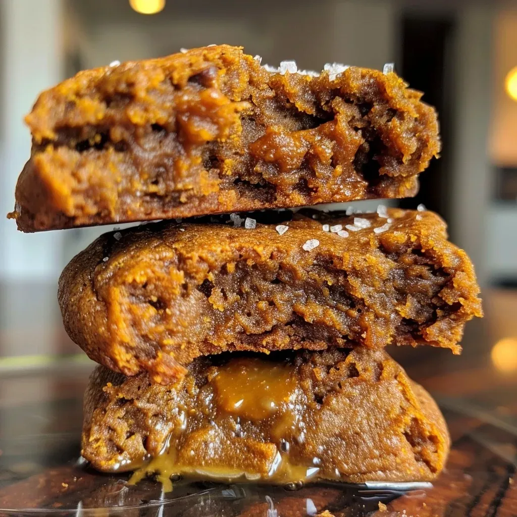 Side view of a delicious pumpkin protein cookie with a golden-brown exterior.